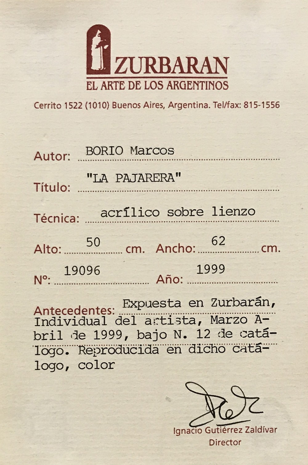 LOTE 7 - MARCOS BORIO