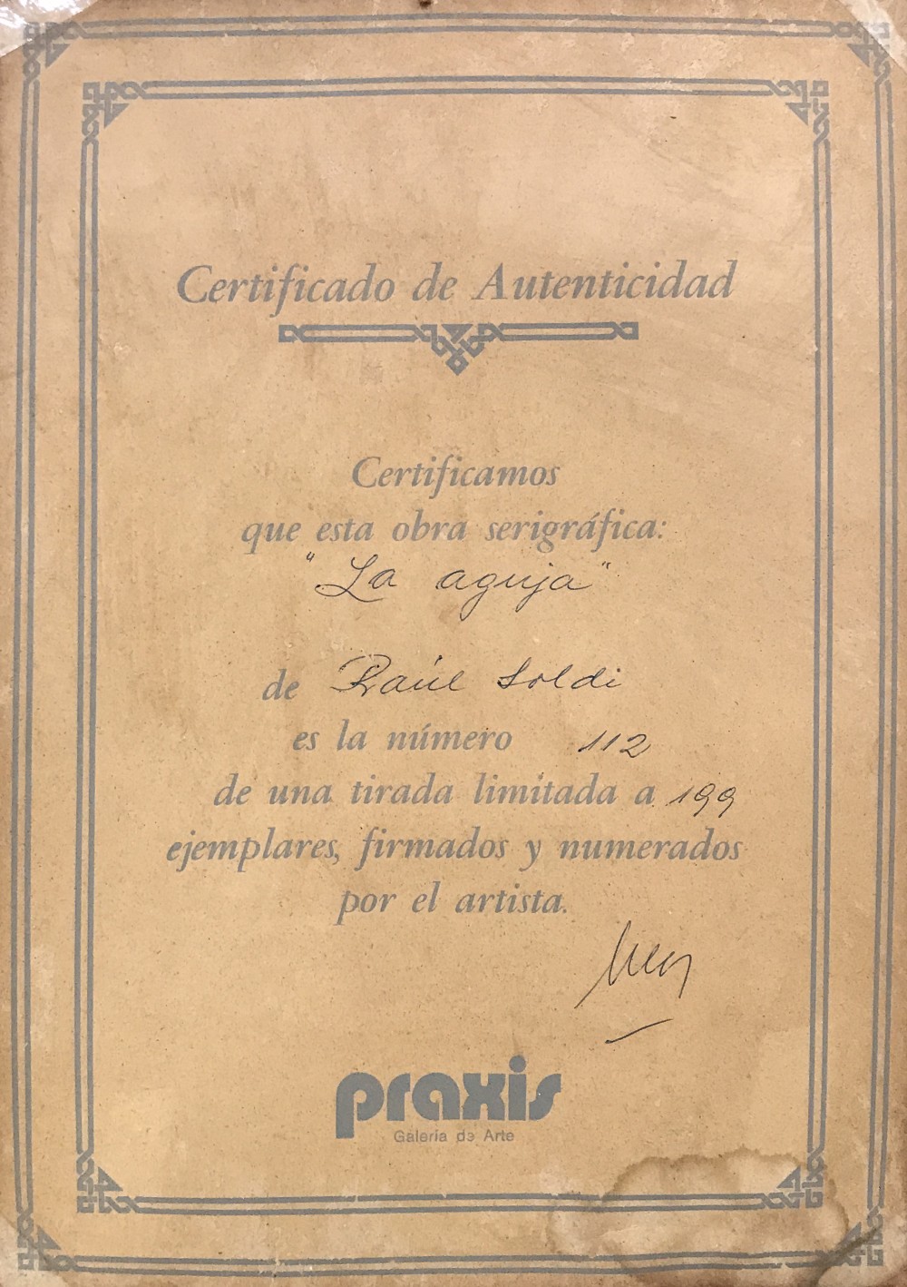 LOTE 33 - RAÚL SOLDI