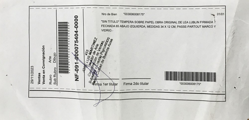 LOTE 62 - LEA LUBLIN