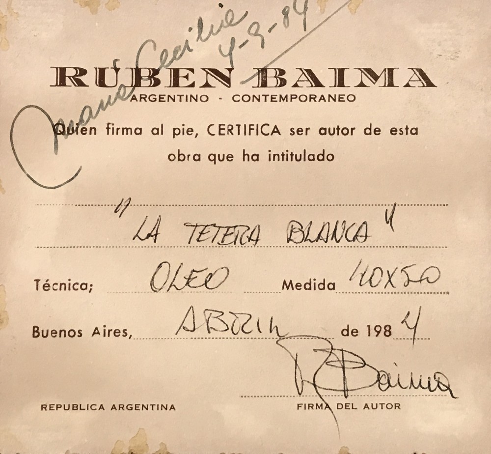 LOTE 6 - RUBÉN BAIMA