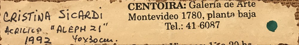 LOTE 44 - CRISTINA SICARDI