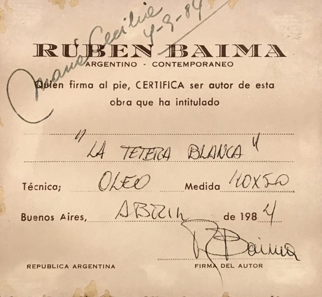 LOTE 6 - RUBÉN BAIMA